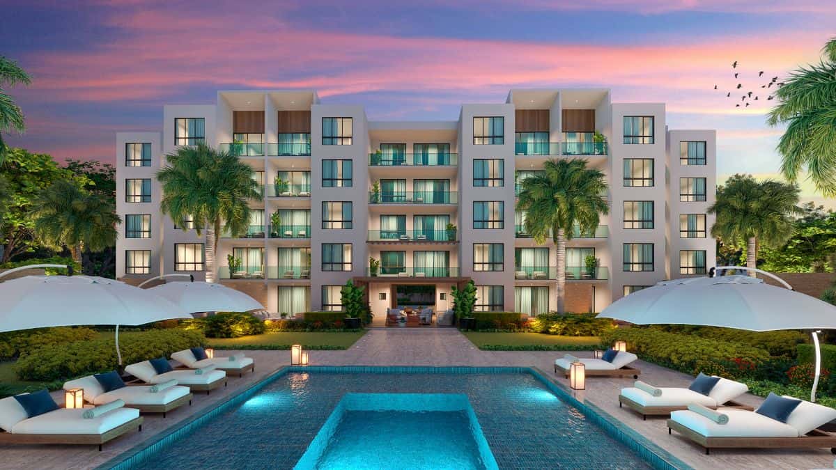Pre-Construction 2-Bedroom Ground-Floor Apartment with Large Terrace in The Beach, Punta Cana