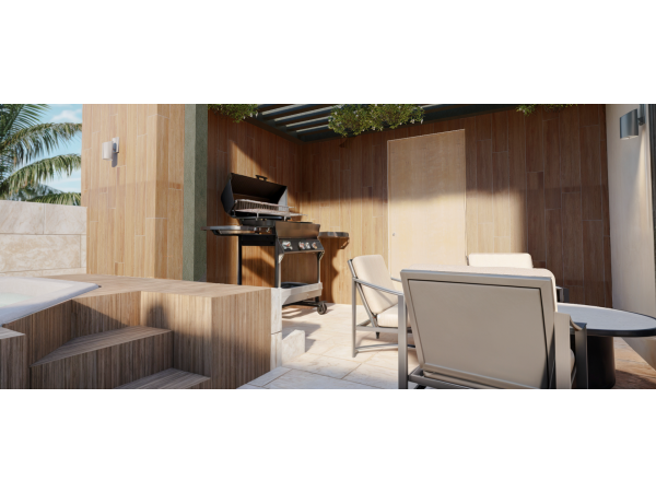 One Bedroom Dulpex With Private Patio And Terrace